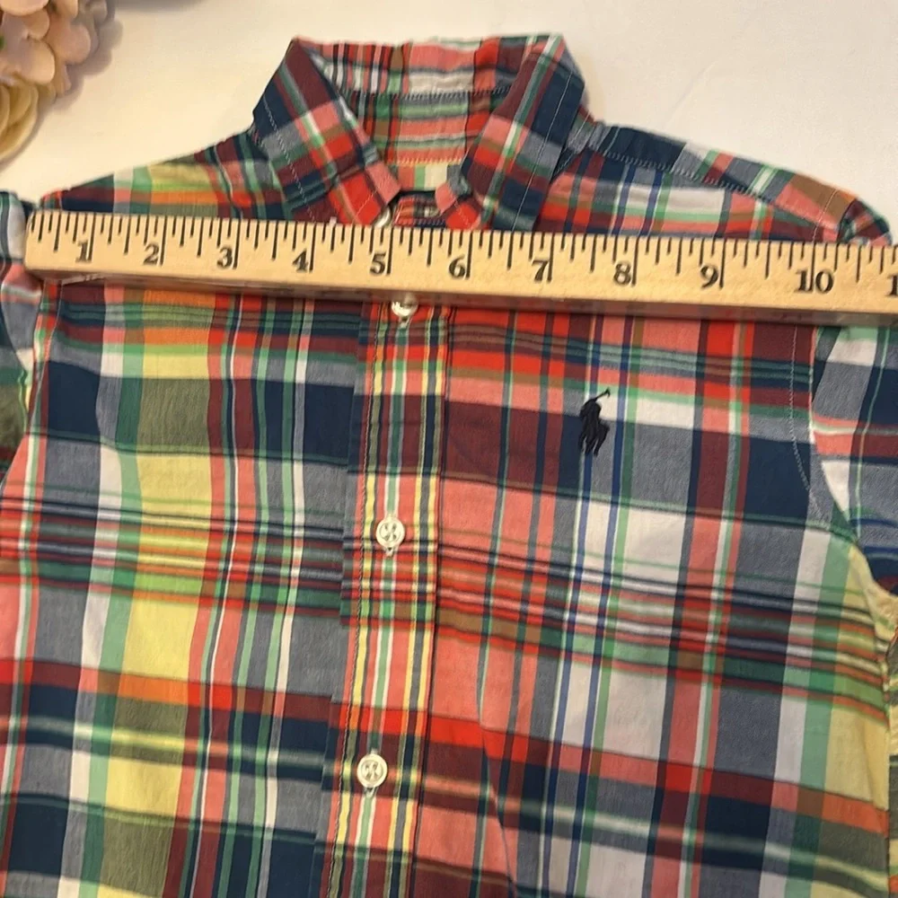 Ralph Lauren 24M Plaid Button Down preppy plaid 24 month Ralph Lauren Yellow